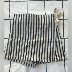 Urban Outfitter Stripped Wrap Skort Skirt High Rise Size Small